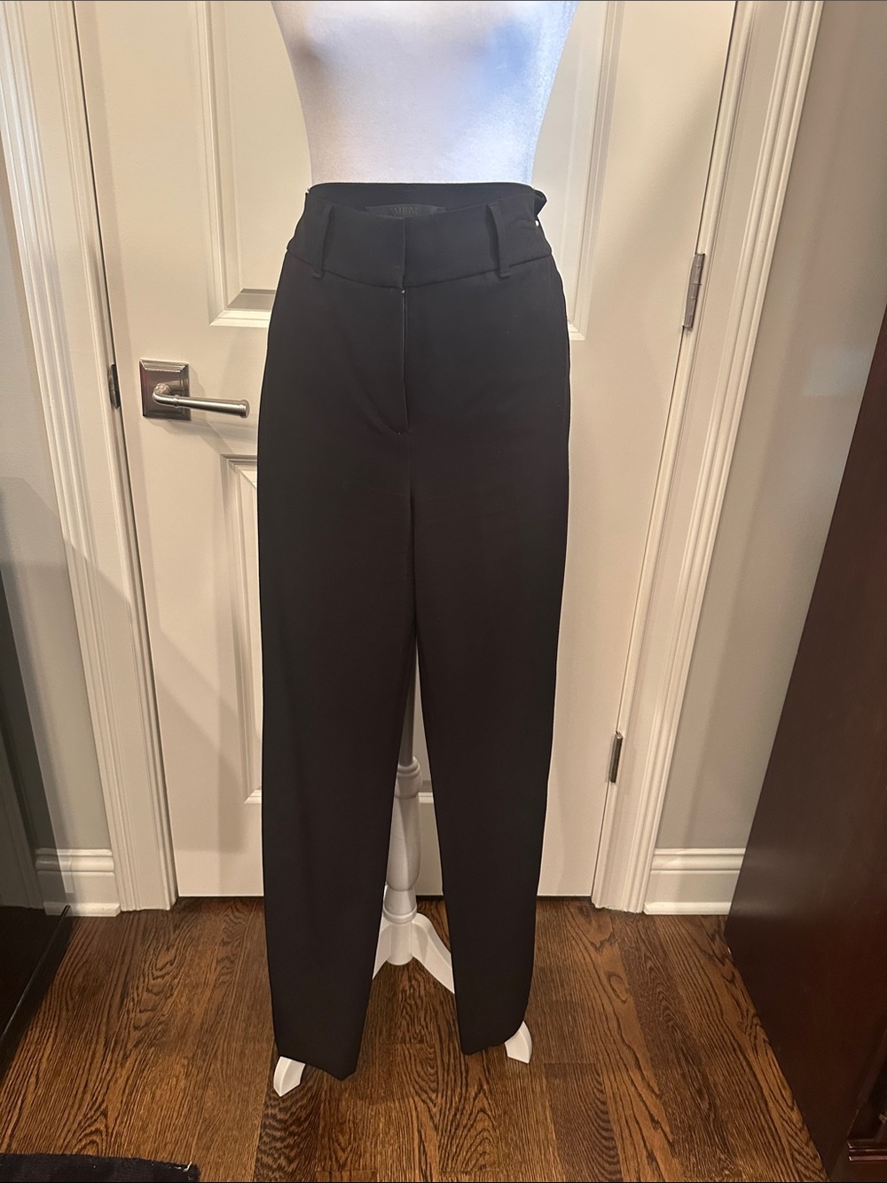 White House Black Market Black High-Waist Straight Trousers never worn.